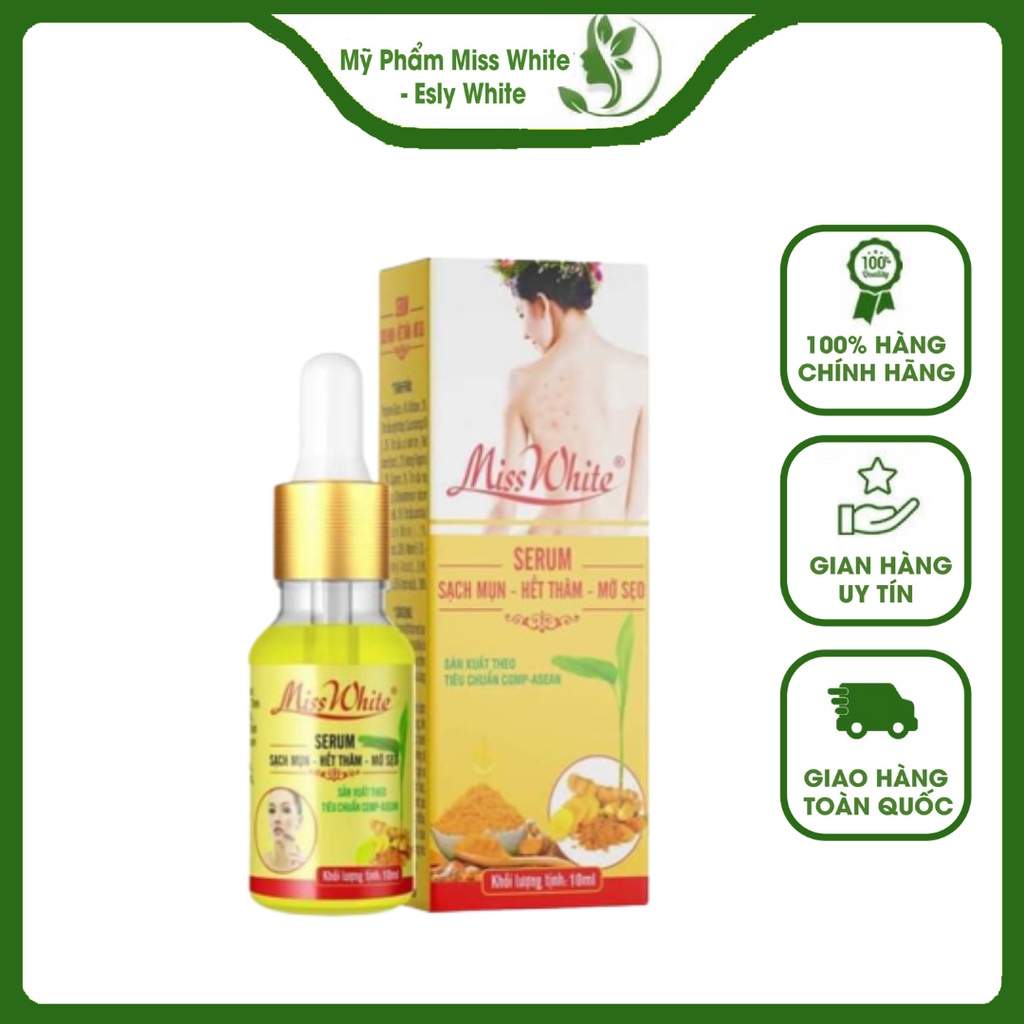 Serum Sạch Mụn Hết Thâm Mờ Sẹo Miss White 10ml Hàng Chính Hãng