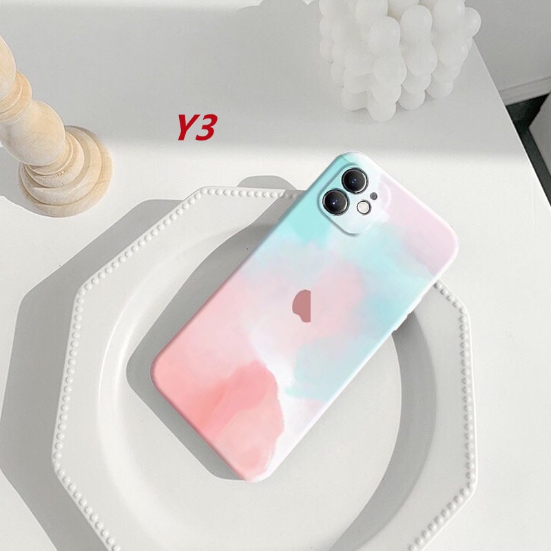 Ốp Điện Thoại Silicon Mềm Khung Vuông Vẽ Màu Nước Cho Iphone 6 7 8 Plus X Xr Xs Max Iphone 13 11 12 Pro Max | BigBuy360 - bigbuy360.vn