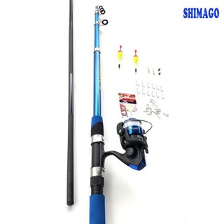 Bộ cần câu máy shimano rút gọn , kèm phụ kiện , đặc biệt tặng 1 cần tay shimano 2m7