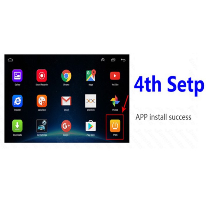 Sản Phẩm Bộ cảm biến áp suất lốp ngoài TPMS dùng cho xe hơi, ô tô sử dụng màn hình Android - TU05X .