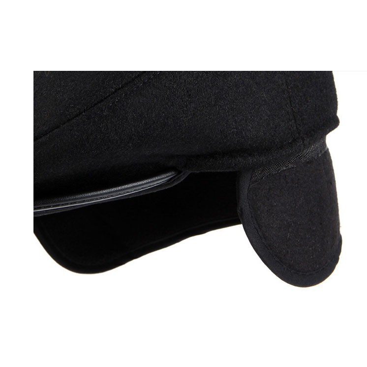 Mũ nồi che tai, nón beret nam trung niên chất liệu vải nỉ dạ siêu ấm