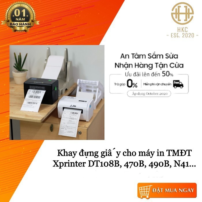 Khay đựng giấy cho máy in đơn TMĐT Xprinter DT108B , 470B, 490B, HPRT N41...