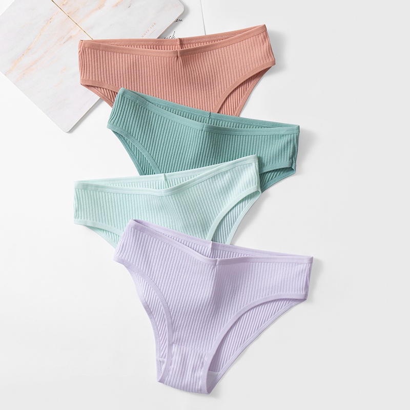 Quần Lót Cotton Không Đường May Thoáng Khí Dễ Thương Cho Nữ