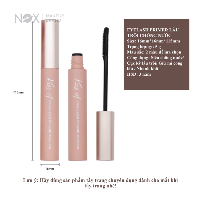 Mascara lót mi NOX 5g dưỡng ẩm làm dài tự nhiên nhanh khô siêu chống nước | BigBuy360 - bigbuy360.vn