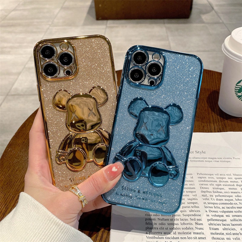 Ốp Điện Thoại Silicone Mềm Chống Sốc In Hình Gấu Hoạt Hình Cho iPhone 13 13 Pro Max 13 mini 11