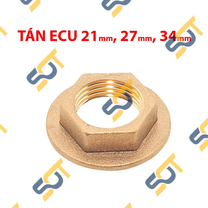 [ĐAI XIẾT REN] Đầu tán &amp; ecu ren trong 21 27 34 BSP (G), Sử dụng cố định khớp nối ren ngoài cùng hệ ren G  - Đồng thau