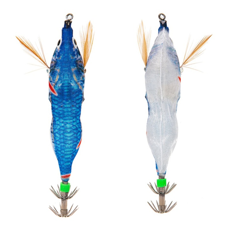 Mồi Câu Cá Giả Hình Tôm Có Đèn LED Và Móc Câu Tiện Dụng