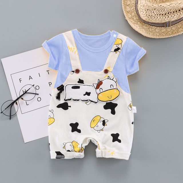 Bộ body đùi ngắn tay bodysuit cho bé trai bé gái sơ sinh - quần áo trẻ em ngắn tay vải cotton cực mềm mại