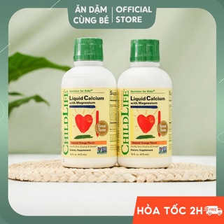 Canxi hữu cơ d3 cho bé kèm kẽm CHILDLIFE Mỹ calcium chính hãng 473ml 07007