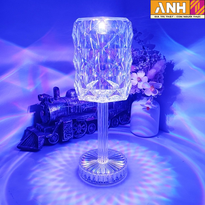 Đèn ngủ, đèn trang trí pha lê cảm ứng 16 màu, cảm biến lãng mạn chiếu hình, B23