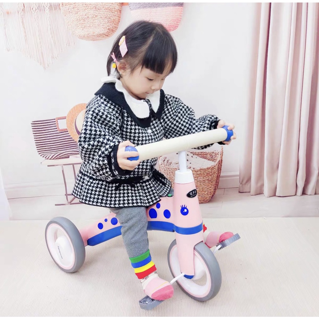 Xe 3 Bánh Trẻ Em Xizanbaybe - Màu Hồng Cho Bé Gái Bản Chính Hãng