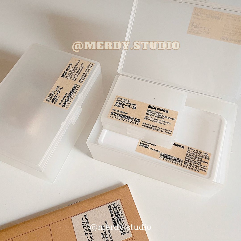 Hộp MUJI nhựa trong mờ đựng đồ đa năng - chính hãng, ảnh thật, có bill
