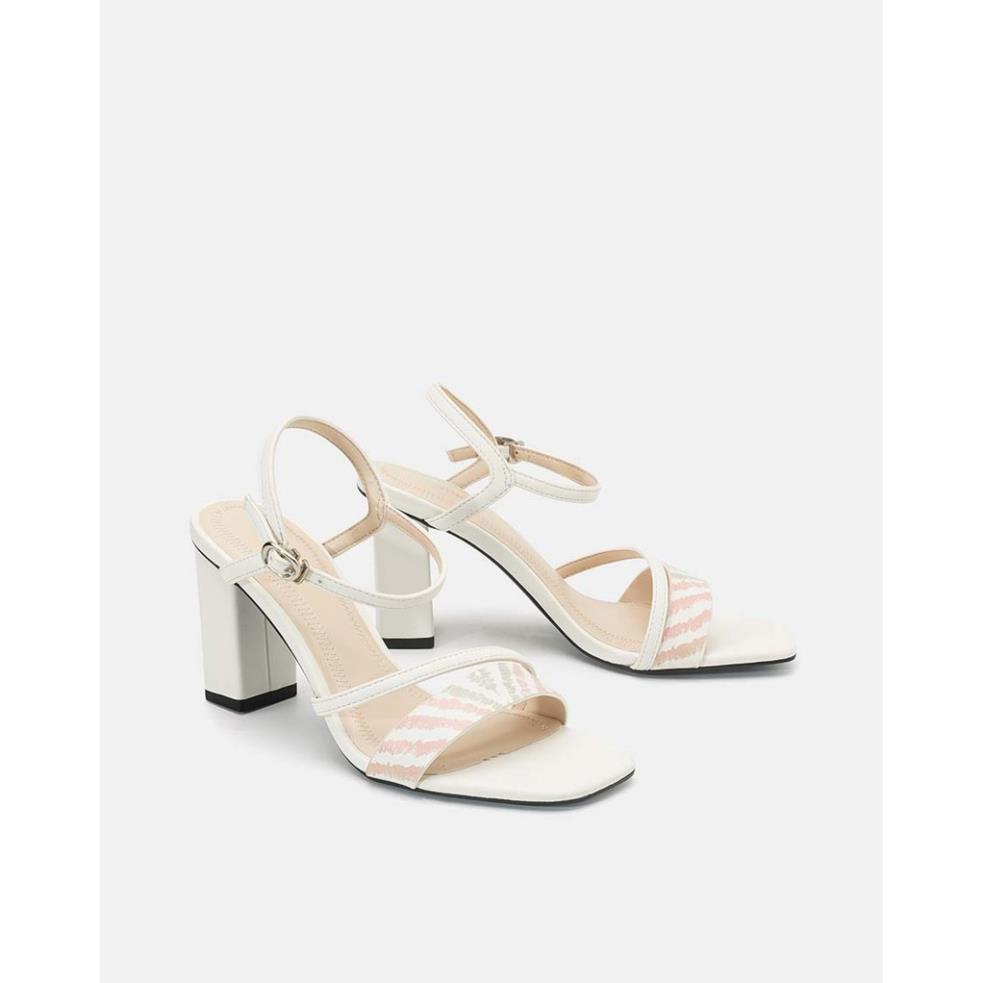 JUNO - Giày Sandal Gót Vuông Quai Ngang - SD09084 LH