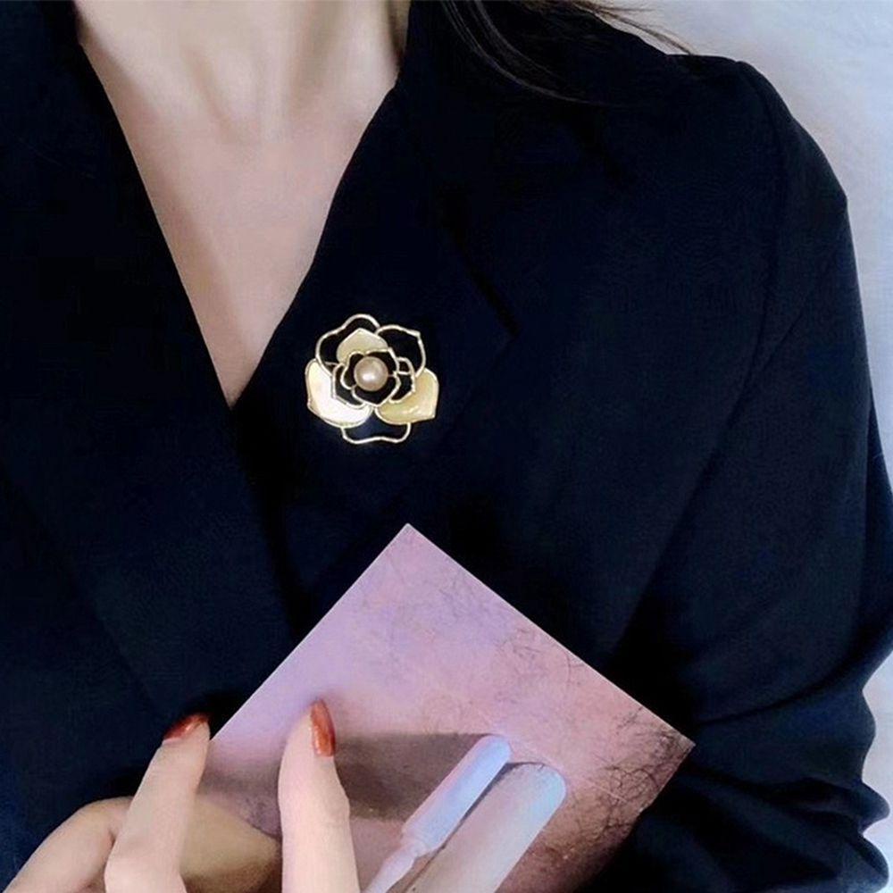 BACK2LIFE Ghim Cài Áo Hình Hoa Trà Đính Đá Nhân Tạo Thời Trang Cho Nữ