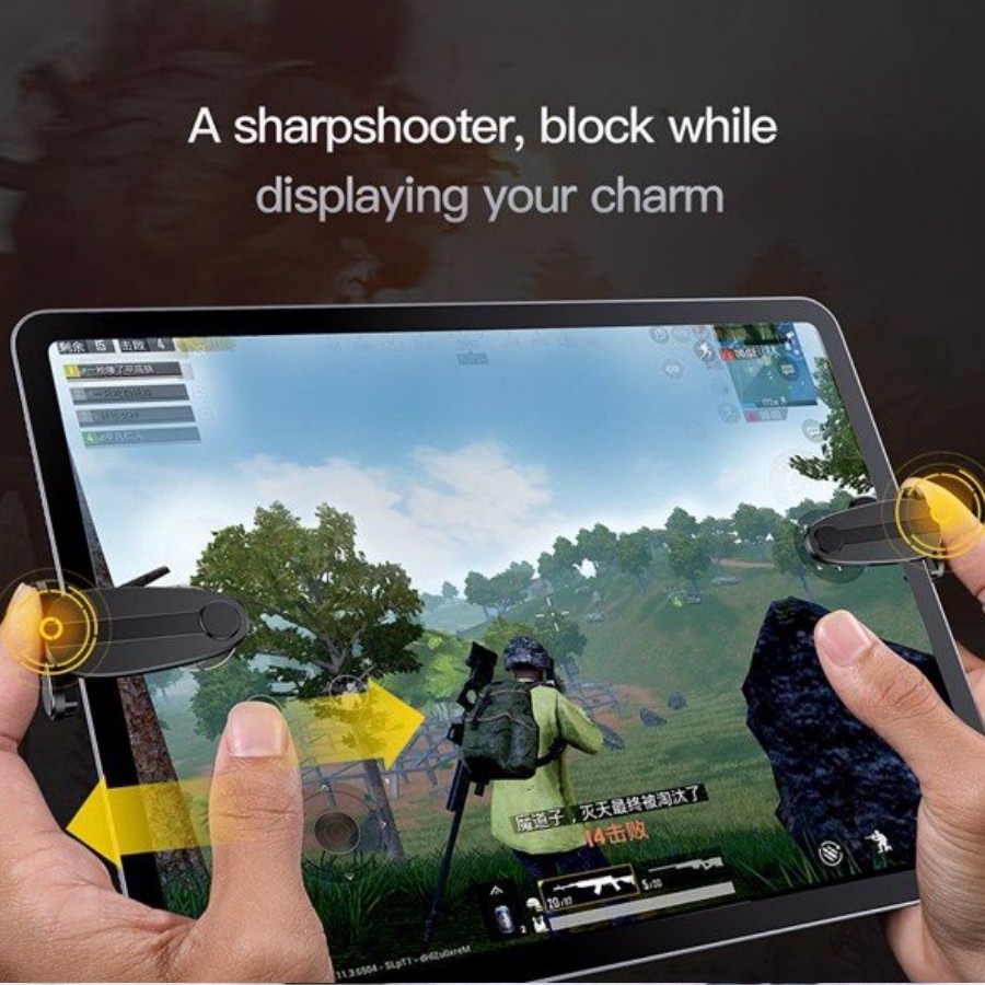 Bộ nút bắn chơi game Baseus Shooting Game Tool cho iPad/ Tablet chơi PUBG, Rules of Survival [Chính hãng-Sẵn] - New 100%