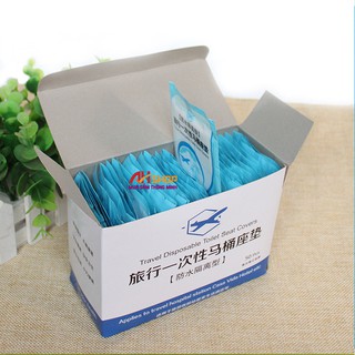 10 Miếng giấy lót bồn cầu toilet dùng 1 lần vệ sinh
