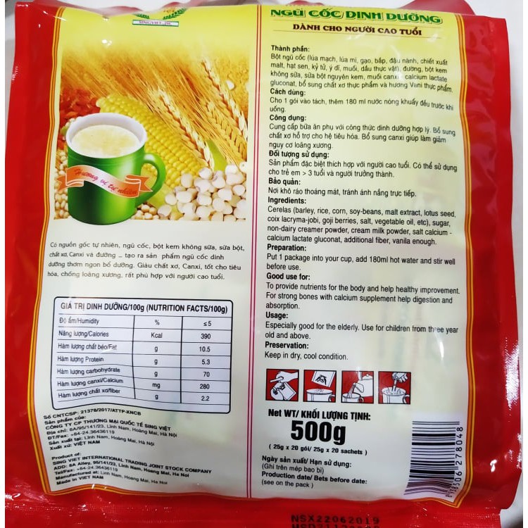 Ngũ cốc Sing Việt 500gr