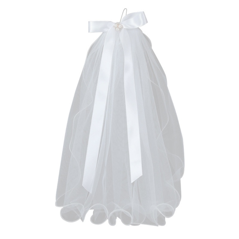 Mạng Che Mặt 1 Tầng Kèm Lược Chải Tóc Xoăn Bằng Vải Tulle Trang Trí Đám Cưới