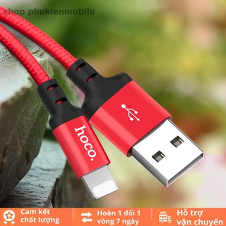 CÁP SẠC DÂY DÙ HOCO X14 DÀI 2M - Lightning cho iPhone iPad