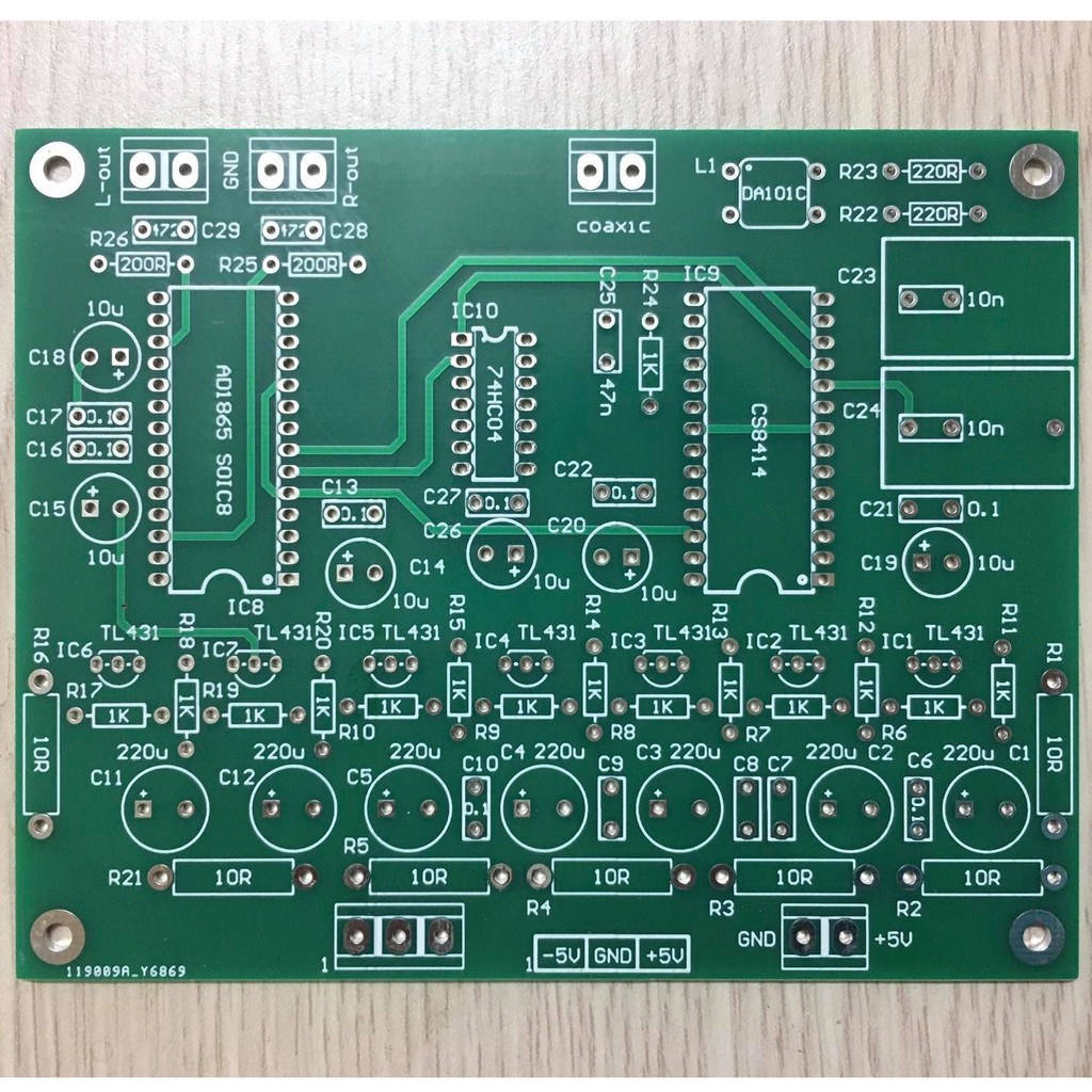 Mạch in AD1865 chuyển đổi tín hiệu số sang tương tự