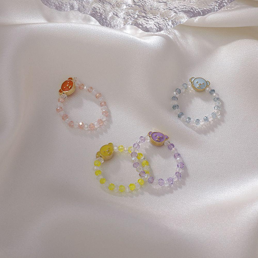 Nhẫn Acrylic Co Giãn Màu Kẹo Ngọt Phong Cách Bohemian Dễ Thương Thời Trang Cho Nữ WMES15H