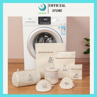 Bộ 7 túi lưới giặt đồ cao cấp, mẫu mới, nhiều size- Túi giặt đa năng loại tốt, túi lưới giặt đồ bảo vệ quần, áo, đồ lót