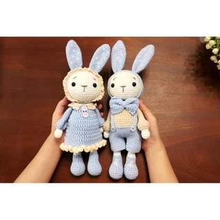 Thú bông handmade: Đôi thỏ Miti & Mimi