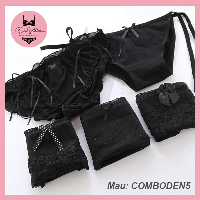 Quần Lót Nữ Cotton Thun kháng khuẩn thoáng mát gợi cảm huyền thoại mẫu Comboden5 | BigBuy360 - bigbuy360.vn