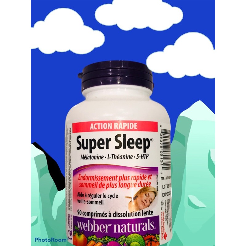 Webber Naturals 90 Viên uống Melatonin Super Sleep giúp Ngủ Ngon Giấc