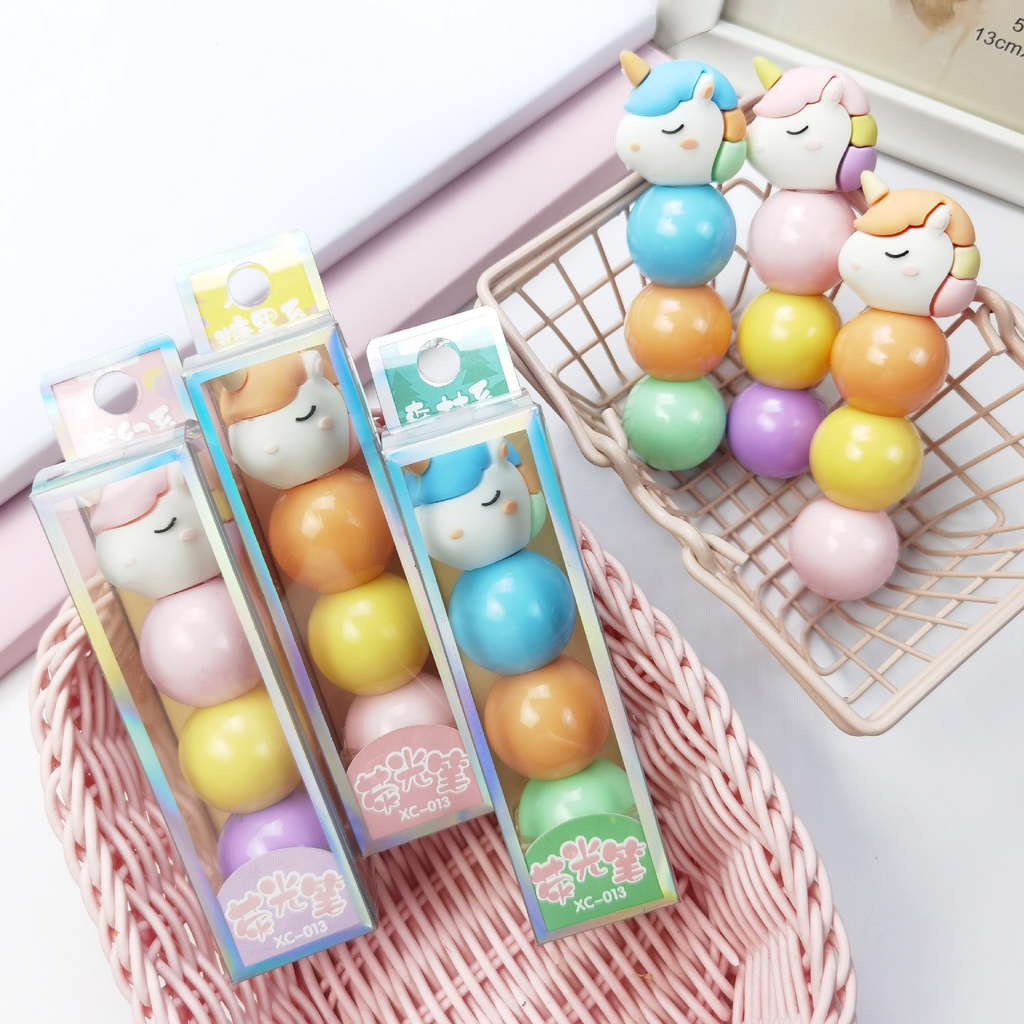 Bút đánh dấu mini 3 in 1 hình ngộ nghĩnh