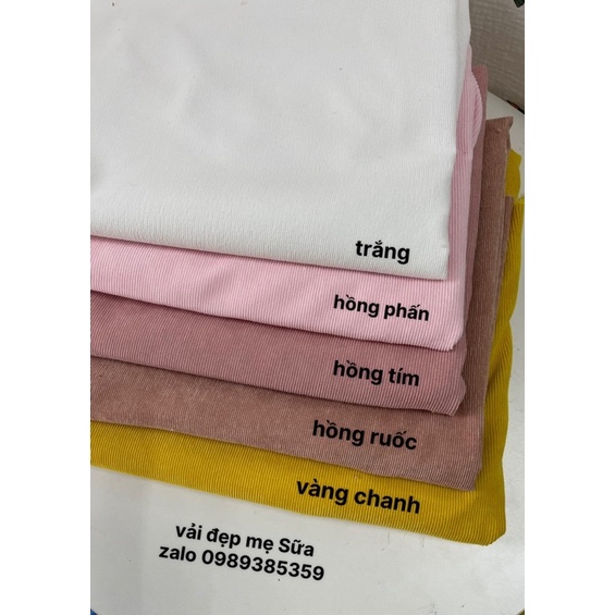 Vải nhung tăm nhỏ mềm may sơ mi,quần ống xuông và váy bộ