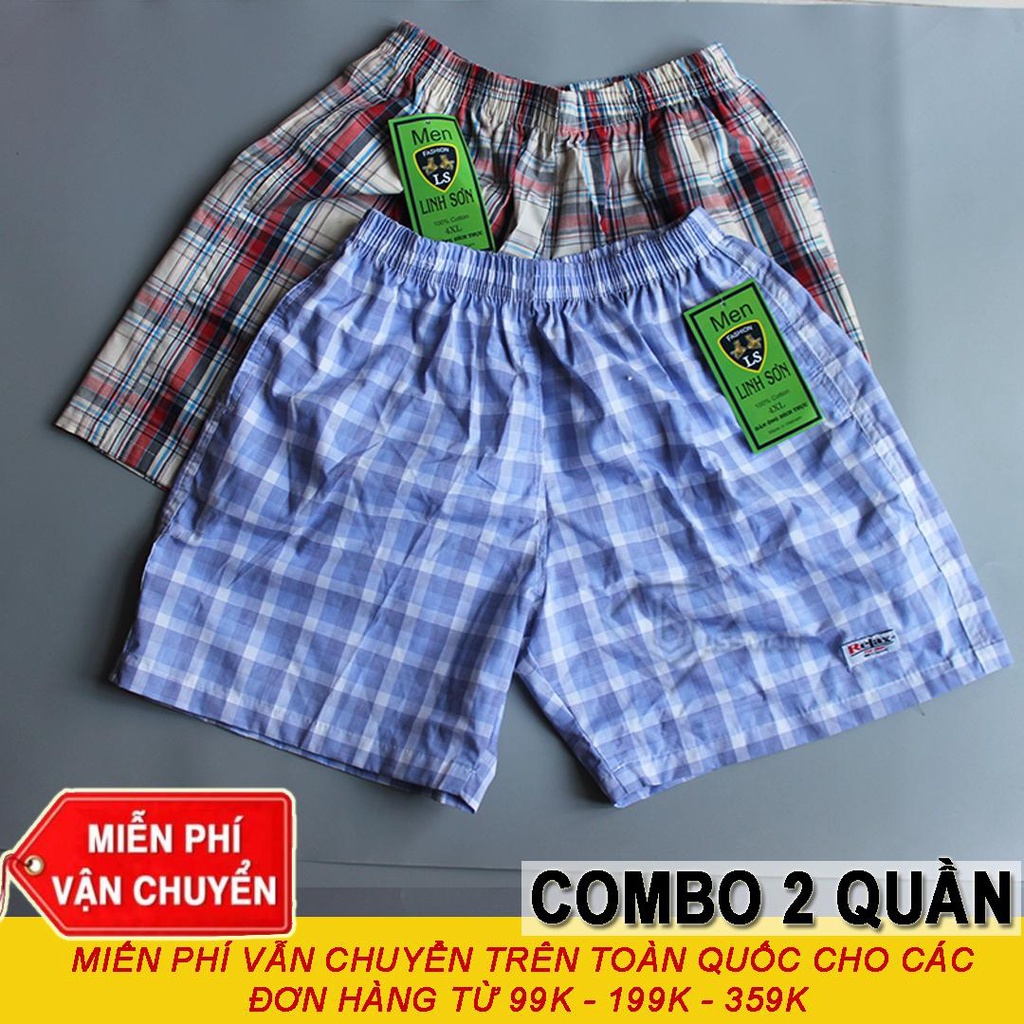 COMBO 2 Quần Đùi Nam Caro Có túi- Mặc nhà BM02