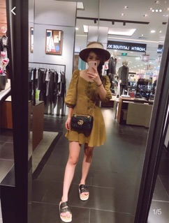 Váy vàng rêu zara ( kèm ảnh thật)