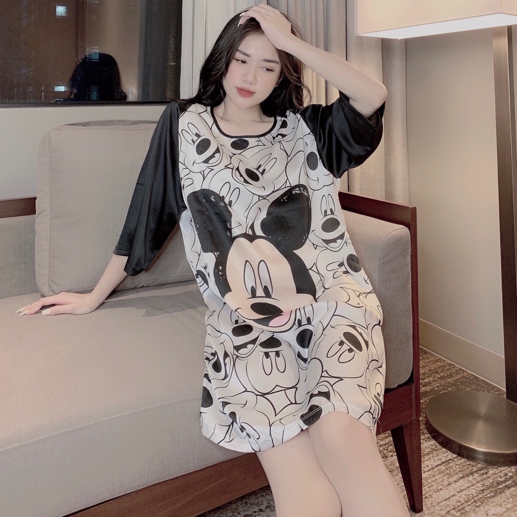 Váy Xinh Thiết Kế Sang Chảnh Chất Liệu Lụa Satin Loại 1 Phom 45-60kg | BigBuy360 - bigbuy360.vn