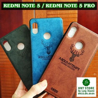 ỐP LƯNG XIAOMI REDMI NOTE 5 PRO - REDMI NOTE 6 - REDMI 6 PRO HÌNH HƯƠU VẢI GIẢ DA
