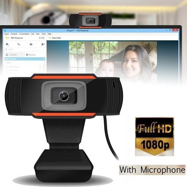 Rotatable 2.0 HD Webcam PC Digital USB Camera Video Recording with Microphone