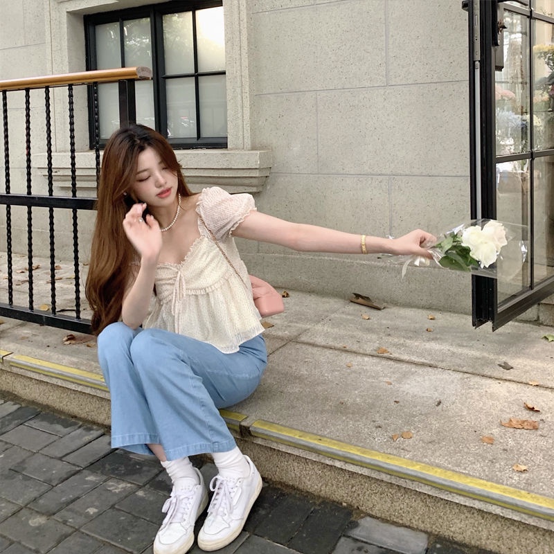 Summer Fashion Women's Summer Floral Print Chiffon Off shoulder Shirt | BigBuy360 - bigbuy360.vn