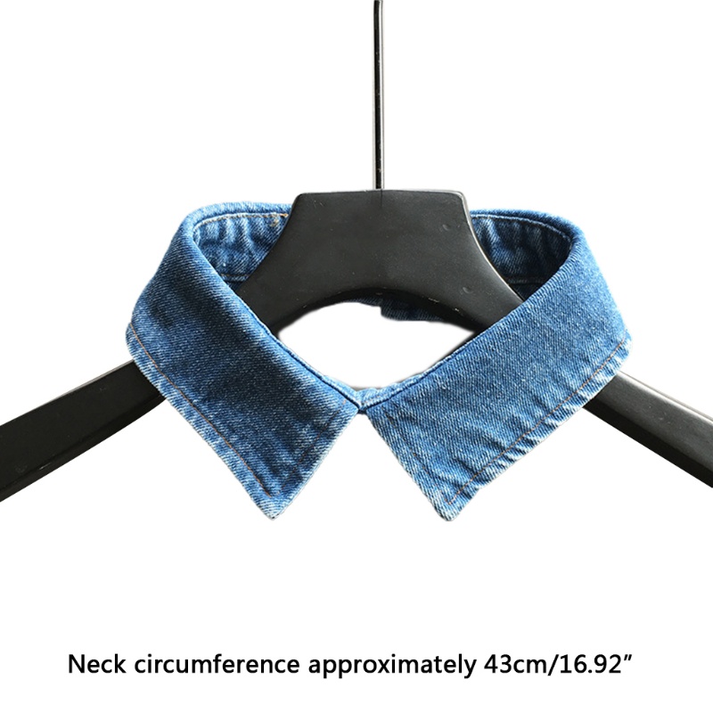 Vòng Cổ Choker Denim Màu Xanh Dương Cài Nút Trang Trí Kiểu Vintage