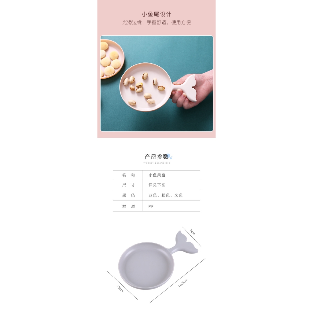 Đĩa đựng trái cây/đồ ăn vặt hình chú cá nhỏ sáng tạo tinh tế