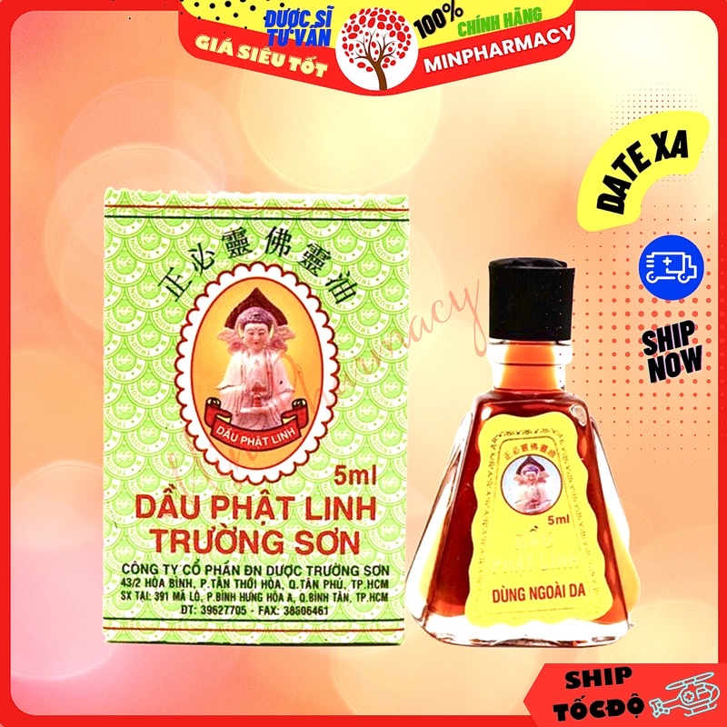 Dầu Gió Phật Linh TRƯỜNG SƠN Cảm Ho, Sổ Mũi, Đau Nhức chai 1,5ml - Minpharmacy