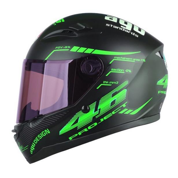 Mũ bảo hiểm fullface AGU tem 46 Pro,nón bảo hiểm thể thao, bảo hành 12 tháng - ASA HELMETS