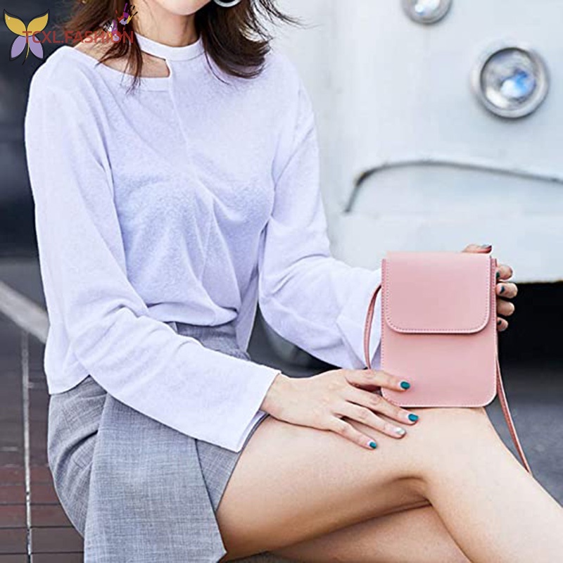 Túi Đeo Chéo Đựng Điện Thoại Hình Vuông Mini Thời Trang Cho Nữ