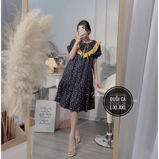 Váy hoa Bbd hoa nhí cổ bèo