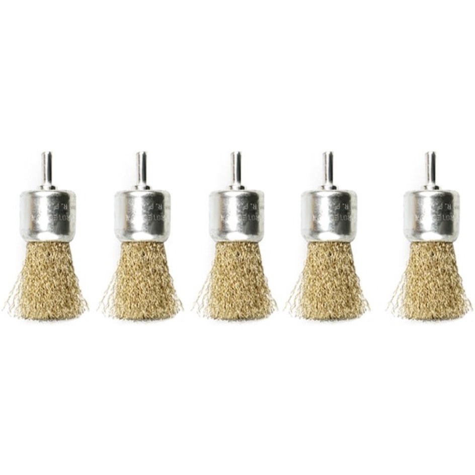 Chổi Cước Đánh Rỉ Sét Có Cán 6mm, Bánh Cước Đánh Bóng, Chổi Cước Chà Sắt, Chổi Sợi Đồng, Bút nhỏ 6 x 15