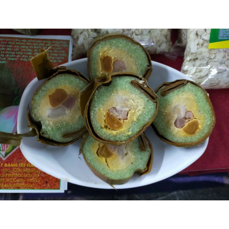 BÁNH TÉT TRÀ CUÔN XANH BỒ NGÓT 1KG | BigBuy360 - bigbuy360.vn