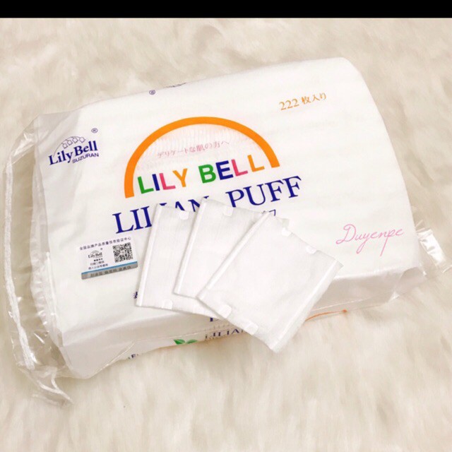 Bông Tẩy Trang Lily Bell 222 Miếng-hd365