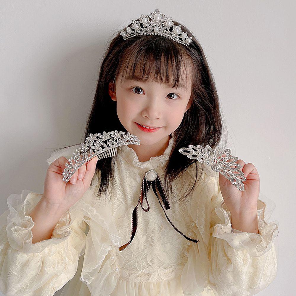 Trâm Cài Tóc Hình Hoa Đính Ngọc Trai Phong Cách Công Chúa Ngọt Ngào Cho Bé Gái