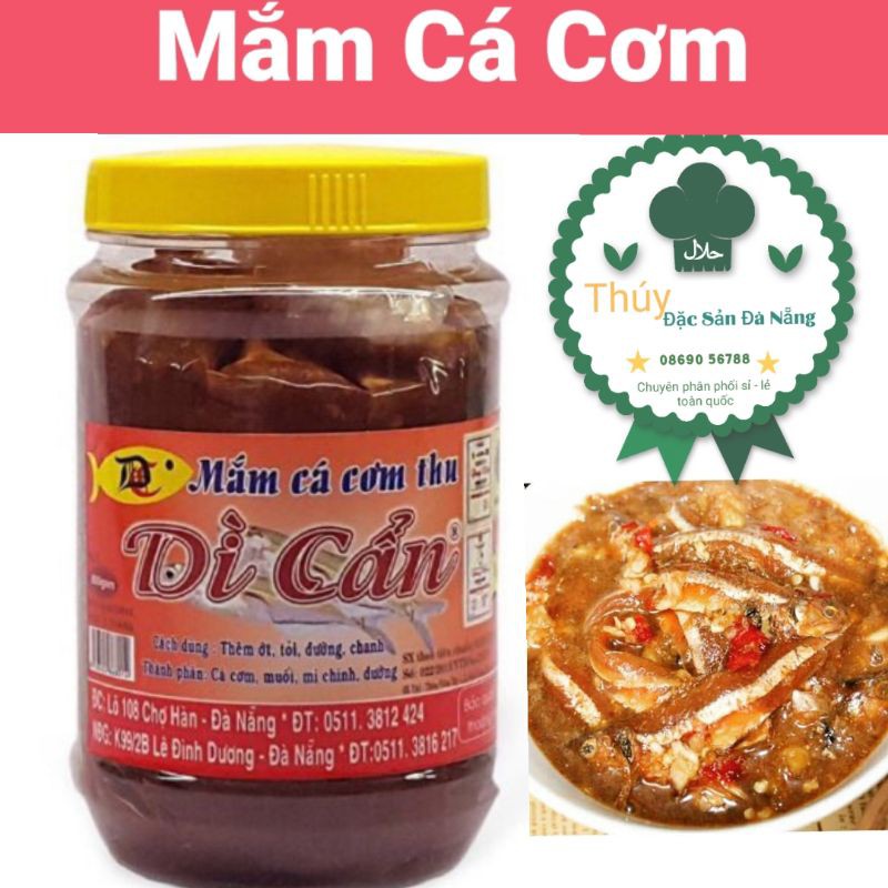 ( loại đặc biệt):Mắm Cá Cơm Thu Dì Cẩn hũ 500gr - Đặc Sản Đà Nẵng