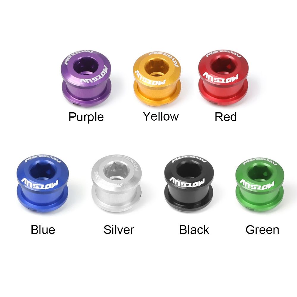 Bộ 5 cái ốc vít hợp kim 14 màu 7075 4.9mm/6.4mm gắn đĩa xích xe đạp leo núi