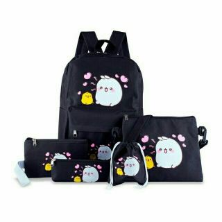 combo bộ 5 món balo vải bố, balo nữ, balo teen,